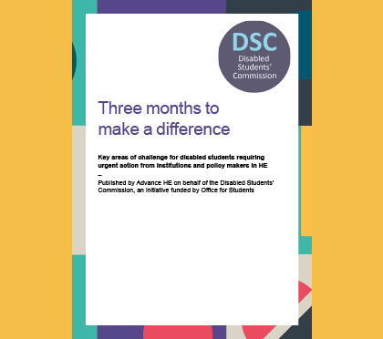 cover of the DSC report 'three months to make a difference'
