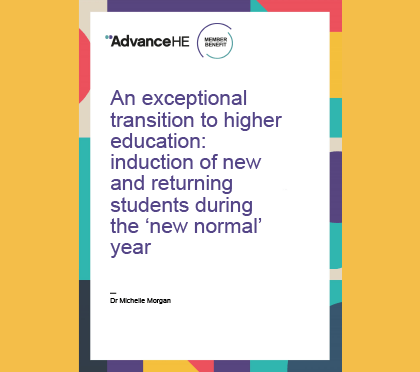 Cover of 'An exceptional transition to higher education' publication