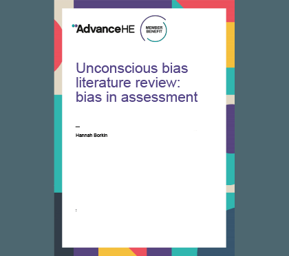Unconscious bias literature review: bias in assessment cover