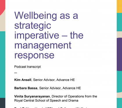 Wellbeing as Strategic Imperative cover