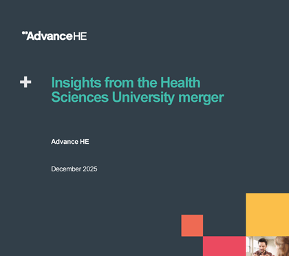 Cover of the insights report from the Health Sciences University merger.