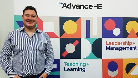 Keynote speaker Joshua Sanderson-Kirk at the Advance HE Teaching and Learning Conference 2019