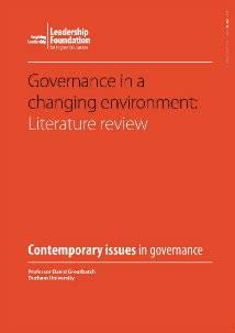 Governance in a changing environment