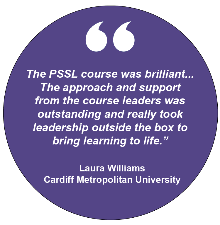 Evaluation quote from Laura Williams, Cardiff Met University
