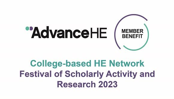 Image of the logo for the College-Based HE Network's Festival of Scholarly Activity and Research 2023