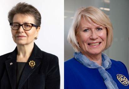  Left: Janet Legrand KC (Hon), Advance HE Board Member, Senior Lay Member of Court at the University of Edinburgh, Chair of the Royal National Lifeboat Institution (RNLI) and a member of the advisory panel of IntoUniversity and right, Alison Johns, Chief Executive of Advance HE.