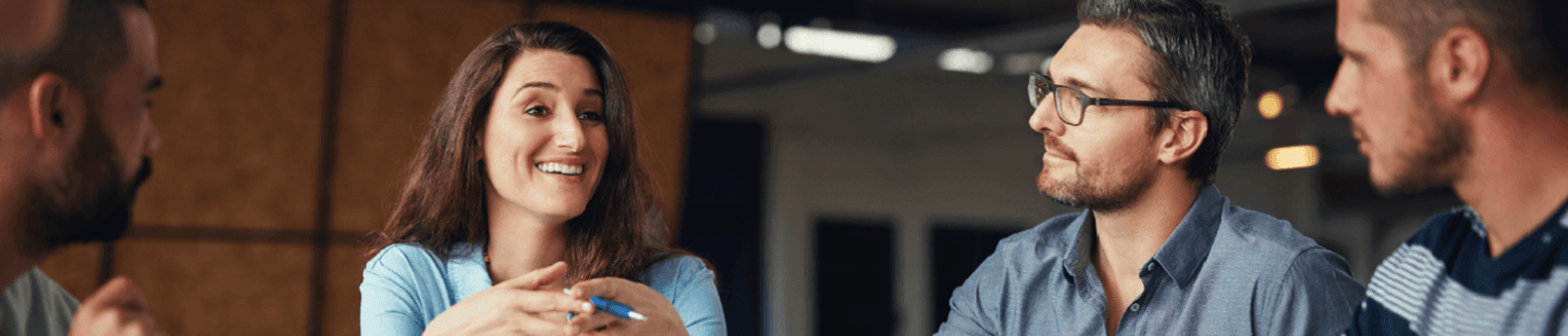 group working and discussing