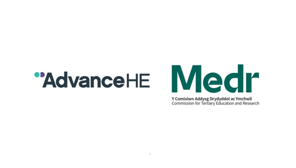 Advance HE and Medr logos