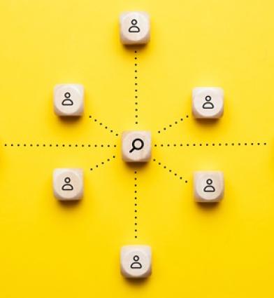 Abstract image to represent the links between research